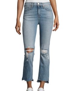 Rag & Bone High-rise Stove Pipe Distressed Jeans